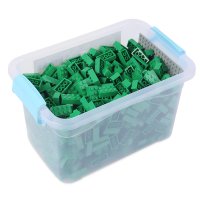 Bausteine - 520 Stück, 100% Kompatibel Sluban, Papimax, Q-Bricks, LEGO® und mehr - Inklusive Box und Grundplatte, Grün