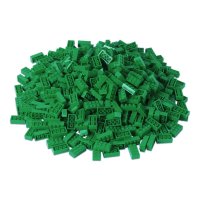 Bausteine - 520 Stück, 100% Kompatibel Sluban, Papimax, Q-Bricks, LEGO® und mehr - Inklusive Box und Grundplatte, Grün