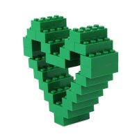 Bausteine - 520 Stück, 100% Kompatibel Sluban, Papimax, Q-Bricks, LEGO® und mehr - Inklusive Box und Grundplatte, Grün