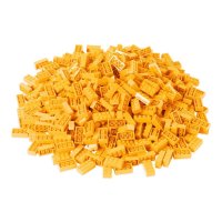 Bausteine - 520 Stück, 100% Kompatibel Sluban, Papimax, Q-Bricks, LEGO® und mehr - Inklusive Box und Grundplatte, Gelb (alte EAN 4260505215804)