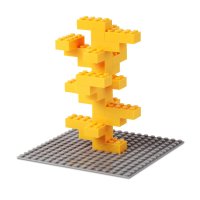 Bausteine - 520 Stück, 100% Kompatibel Sluban, Papimax, Q-Bricks, LEGO® und mehr - Inklusive Box und Grundplatte, Gelb (alte EAN 4260505215804)