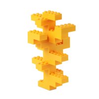 Bausteine - 520 Stück, 100% Kompatibel Sluban, Papimax, Q-Bricks, LEGO® und mehr - Inklusive Box und Grundplatte, Gelb (alte EAN 4260505215804)