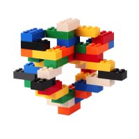 Bausteine - 520 Stück, 100% Kompatibel Sluban, Papimax, Q-Bricks, LEGO® und mehr - Inklusive Box und Grundplatte, Gemischte Farben Bunt