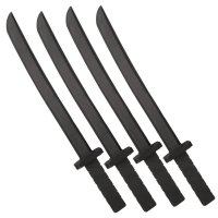 Katara 1771 - 4er Set Schwarzes Schaumstoff Schwert (55cm) Spielzeug Ungefährlich / Ninja Kostüm Verkleidung