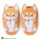 Corimori Süße Plüsch Hausschuhe (10+ Designs) Shiba Inu "Akito" Slipper Einheitsgröße 34-44 Unisex Pantoffeln Beige