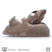 Corimori Süße Plüsch Hausschuhe (10+ Designs) Koala „Hugo“ Slipper Einheitsgröße 25-33,5 Unisex Pantoffeln Grau