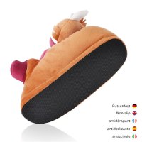Corimori Süße Plüsch Hausschuhe (10+ Designs) Roter Panda „Ponva“ Slipper Einheitsgr. 25-33,5 Unisex Pantoffeln RotBraun