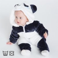 Corimori 1850 Mei der Panda Baby Neugeborenen Onesie Jumpsuit Strampler Anzug Kostüm Verkleidung (60-70 cm), Blau Weiß