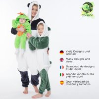 Corimori 1850 Mei der Panda Baby Neugeborenen Onesie Jumpsuit Strampler Anzug Kostüm Verkleidung (60-70 cm), Blau Weiß
