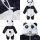 Corimori 1850 Mei der Panda Baby Neugeborenen Onesie Jumpsuit Strampler Anzug Kostüm Verkleidung (60-70 cm), Blau Weiß