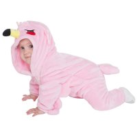 Corimori 1850 Tiffany der Flamingo Baby Neugeborenen Onesie Jumpsuit Strampler Anzug Kostüm Verkleidung (70-90 cm), Rosa