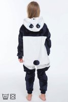 Corimori 1851 Mei der Panda Kinder Jungen Mädchen Onesie Jumpsuit Anzug Kostüm Verkleidung (Gr. 110-130 cm), Blau Weiß