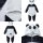 Corimori 1851 Mei der Panda Kinder Jungen Mädchen Onesie Jumpsuit Anzug Kostüm Verkleidung (Gr. 110-130 cm), Blau Weiß