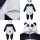 Corimori 1851 Mei der Panda Kinder Jungen Mädchen Onesie Jumpsuit Anzug Kostüm Verkleidung (Gr. 130-150 cm), Blau Weiß