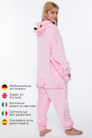 Corimori 1852 Tiffany der Flamingo Damen Herren Onesie Jumpsuit Anzug Einteiler Kostüm Verkleidung Gr. 150 - 160cm, Rosa