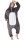 Corimori 1852 Pablo der Pinguin Damen Herren Onesie Jumpsuit Anzug Einteiler Kostüm Verkleidung Gr. 150 - 160cm, Schwarz