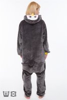 Corimori 1852 Pablo der Pinguin Damen Herren Onesie Jumpsuit Anzug Einteiler Kostüm Verkleidung Gr. 160 - 170cm, Schwarz