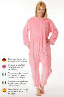 Corimori 1852 Bonnie der Hase Damen Herren Onesie Jumpsuit Anzug Einteiler Kostüm Verkleidung Gr. 170 - 180cm, Rosa