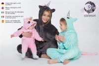 Corimori 1851 Jade das Einhorn Kinder Jungen Mädchen Onesie Jumpsuit Anzug Kostüm Verkleidung (Gr. 130-150 cm), Türkis