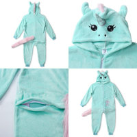 Corimori 1851 Jade das Einhorn Kinder Jungen Mädchen Onesie Jumpsuit Anzug Kostüm Verkleidung (Gr. 130-150 cm), Türkis