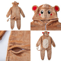 Corimori 1851 Louis der Affe Kinder Jungen Mädchen Onesie Jumpsuit Anzug Kostüm Verkleidung (Gr. 110-130 cm), Hellbraun