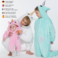 Corimori 1852 Mia das Einhorn Damen Herren Onesie Jumpsuit Anzug Einteiler Kostüm Verkleidung Gr. 160 - 170cm, Weiß