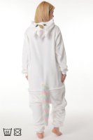 Corimori 1852 Mia das Einhorn Damen Herren Onesie Jumpsuit Anzug Einteiler Kostüm Verkleidung Gr. 180 - 190cm, Weiß