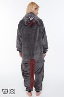 Corimori 1852 Ruby Punk-Einhorn Damen Herren Onesie Jumpsuit Anzug Einteiler Kostüm Verkleidung Gr. 180 - 190cm, Schwarz