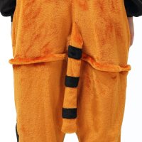 Katara 1744 -  Roter Panda orange/schwarz XL (175-185cm), Jumpsuit, Onesie, Karneval, Overall, Party, Karnevals-Kostüm, Verkleidung zum Fasching, Schlafanzug, Hausanzug, Jogginganzug, Cosplay, Tierkostüm für Erwachsene