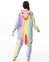 Katara 1744 -  Einhorn Regenbogen M (155-165cm), Jumpsuit, Onesie, Karneval, Overall, Party, Karnevals-Kostüm, Verkleidung zum Fasching, Schlafanzug, Hausanzug, Jogginganzug, Cosplay, Tierkostüm für Erwachsene