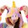 Katara 1744 -  Einhorn Regenbogen M (155-165cm), Jumpsuit, Onesie, Karneval, Overall, Party, Karnevals-Kostüm, Verkleidung zum Fasching, Schlafanzug, Hausanzug, Jogginganzug, Cosplay, Tierkostüm für Erwachsene