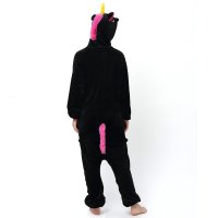 Katara 1744 -  Einhorn Schwarz L (165-175cm), Jumpsuit, Onesie, Karneval, Overall, Party, Karnevals-Kostüm, Verkleidung zum Fasching, Schlafanzug, Hausanzug, Jogginganzug, Cosplay, Tierkostüm für Erwachsene