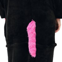 Katara 1744 -  Einhorn Schwarz L (165-175cm), Jumpsuit, Onesie, Karneval, Overall, Party, Karnevals-Kostüm, Verkleidung zum Fasching, Schlafanzug, Hausanzug, Jogginganzug, Cosplay, Tierkostüm für Erwachsene