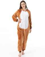Katara 1744 -  Streifenhörnchen Braun XL (175-185cm), Jumpsuit, Onesie, Karneval, Overall, Party, Karnevals-Kostüm, Verkleidung zum Fasching, Schlafanzug, Hausanzug, Jogginganzug, Cosplay, Tierkostüm für Erwachsene