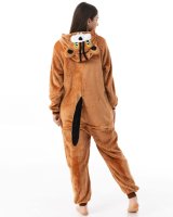 Katara 1744 -  Streifenhörnchen Braun XL (175-185cm), Jumpsuit, Onesie, Karneval, Overall, Party, Karnevals-Kostüm, Verkleidung zum Fasching, Schlafanzug, Hausanzug, Jogginganzug, Cosplay, Tierkostüm für Erwachsene