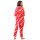 Katara 1744 -  Einhorn Pink/Gelb Sterne L (165-175cm), Jumpsuit, Onesie, Karneval, Overall, Party, Karnevals-Kostüm, Verkleidung zum Fasching, Schlafanzug, Hausanzug, Jogginganzug, Cosplay, Tierkostüm für Erwachsene