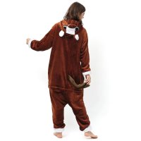 Katara 1744 -  Pferd braun M (155-165cm), Jumpsuit, Onesie, Karneval, Overall, Party, Karnevals-Kostüm, Verkleidung zum Fasching, Schlafanzug, Hausanzug, Jogginganzug, Cosplay, Tierkostüm für Erwachsene