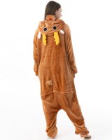Katara 1744 -  Rentier Braun M (155-165cm), Jumpsuit, Onesie, Karneval, Overall, Party, Karnevals-Kostüm, Verkleidung zum Fasching, Schlafanzug, Hausanzug, Jogginganzug, Cosplay, Tierkostüm für Erwachsene