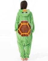 Katara 1744 -  Schildkröte grün/orange L (165-175cm), Jumpsuit, Onesie, Karneval, Overall, Party, Karnevals-Kostüm, Verkleidung zum Fasching, Schlafanzug, Hausanzug, Jogginganzug, Cosplay, Tierkostüm für Erwachsene