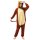Katara 1744 -  Löwe Braun L (165-175cm), Jumpsuit, Onesie, Karneval, Overall, Party, Karnevals-Kostüm, Verkleidung zum Fasching, Schlafanzug, Hausanzug, Jogginganzug, Cosplay, Tierkostüm für Erwachsene