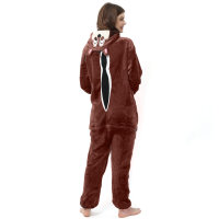 Katara 1744 -  Eichhörnchen Braunrot XL (175-185cm), Jumpsuit, Onesie, Karneval, Overall, Party, Karnevals-Kostüm, Verkleidung zum Fasching, Schlafanzug, Hausanzug, Jogginganzug, Cosplay, Tierkostüm für Erwachsene