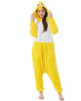 Katara 1744 -  Ente Gelb M (155-165cm), Jumpsuit, Onesie, Karneval, Overall, Party, Karnevals-Kostüm, Verkleidung zum Fasching, Schlafanzug, Hausanzug, Jogginganzug, Cosplay, Tierkostüm für Erwachsene