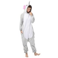 Katara 1744 -  Elefant Grau M (155-165cm), Jumpsuit, Onesie, Karneval, Overall, Party, Karnevals-Kostüm, Verkleidung zum Fasching, Schlafanzug, Hausanzug, Jogginganzug, Cosplay, Tierkostüm für Erwachsene