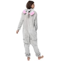 Katara 1744 -  Elefant Grau M (155-165cm), Jumpsuit, Onesie, Karneval, Overall, Party, Karnevals-Kostüm, Verkleidung zum Fasching, Schlafanzug, Hausanzug, Jogginganzug, Cosplay, Tierkostüm für Erwachsene