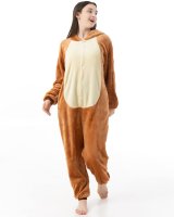 Katara 1744 -  Bär Gelb-Braun M (155-165cm), Jumpsuit, Onesie, Karneval, Overall, Party, Karnevals-Kostüm, Verkleidung zum Fasching, Schlafanzug, Hausanzug, Jogginganzug, Cosplay, Tierkostüm für Erwachsene