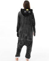 Katara 1744 -  Pinguin dunkelgrau/weiß L (165-175cm), Jumpsuit, Onesie, Karneval, Overall, Party, Karnevals-Kostüm, Verkleidung zum Fasching, Schlafanzug, Hausanzug, Jogginganzug, Cosplay, Tierkostüm für Erwachsene
