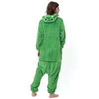 Katara 1744 -  Frosch dunkelgrün S (145-155cm), Jumpsuit, Onesie, Karneval, Overall, Party, Karnevals-Kostüm, Verkleidung zum Fasching, Schlafanzug, Hausanzug, Jogginganzug, Cosplay, Tierkostüm für Erwachsene