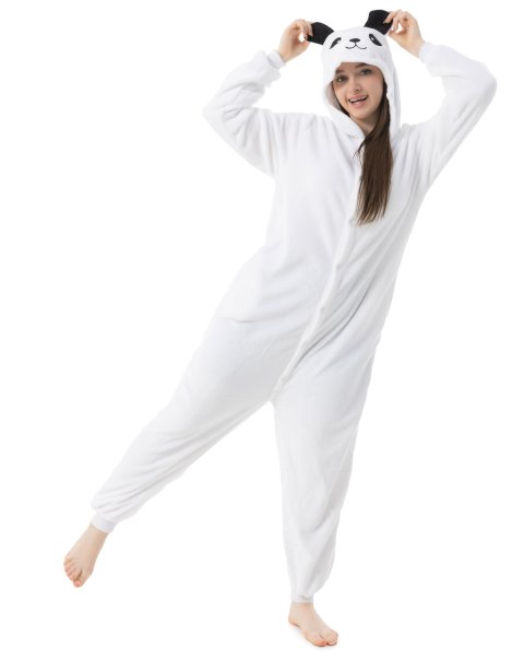 Katara 1744 -  Polarbär Weiß M (155-165cm), Jumpsuit, Onesie, Karneval, Overall, Party, Karnevals-Kostüm, Verkleidung zum Fasching, Schlafanzug, Hausanzug, Jogginganzug, Cosplay, Tierkostüm für Erwachsene