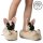 Corimori Süße Plüsch-Hausschuhe (10+ Designs) Frenchie „Zorro“ Slipper Einheitsgröße 25-33.5 Unisex Pantoffeln Beige Schwarz