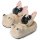 Corimori Süße Plüsch Hausschuhe (10+ Designs) Frenchie „Zorro“ Slipper Einheitsgröße 34-44 Unisex Pantoffeln Beige Schwarz